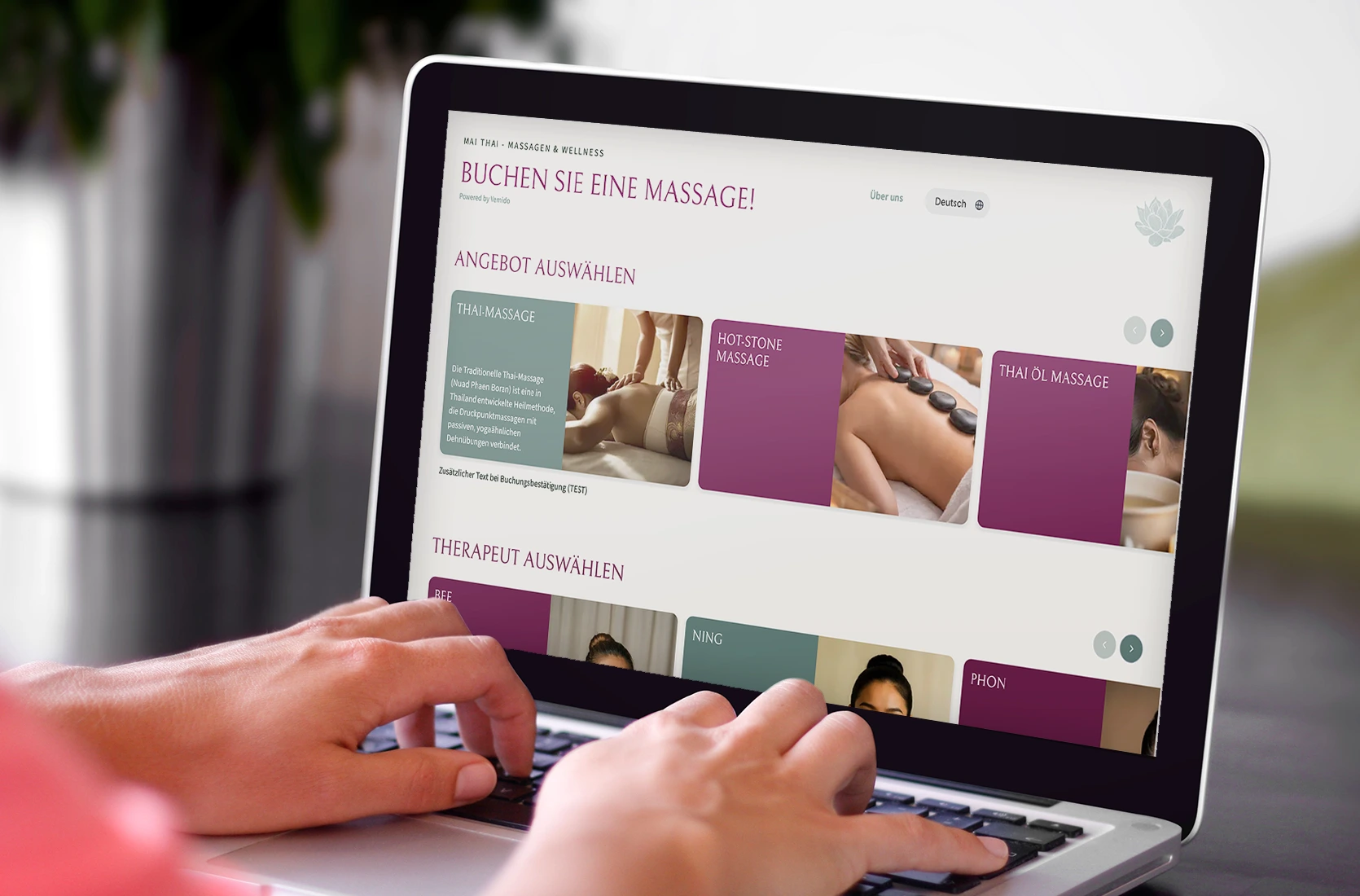 Design-Einstellungen mit Farb- und Logo-Anpassung